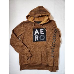 Aeropostale Hoodie Brown Logo Pullover Men’s Large